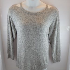 Xersion Lightweight Cold Shoulder Sweater